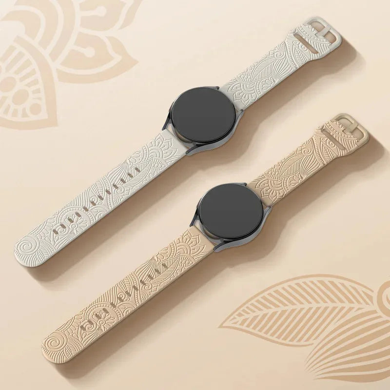 OnePlus Watch Engraved Mandala Silicone Band