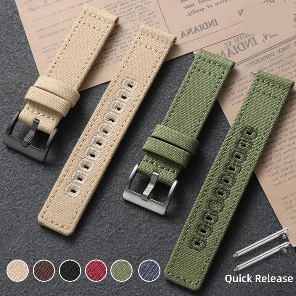 Motorola Moto Watch Stitched Canvas Nylon Band