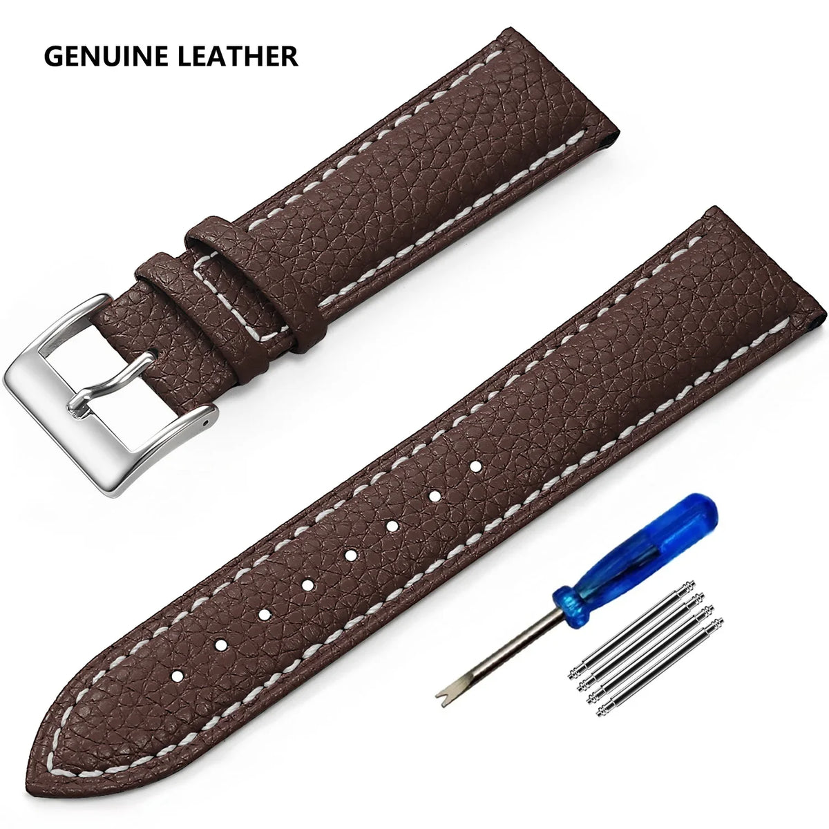 Huawei Watch & Watch GT Grained Leather Band, Spring Bars & Tool