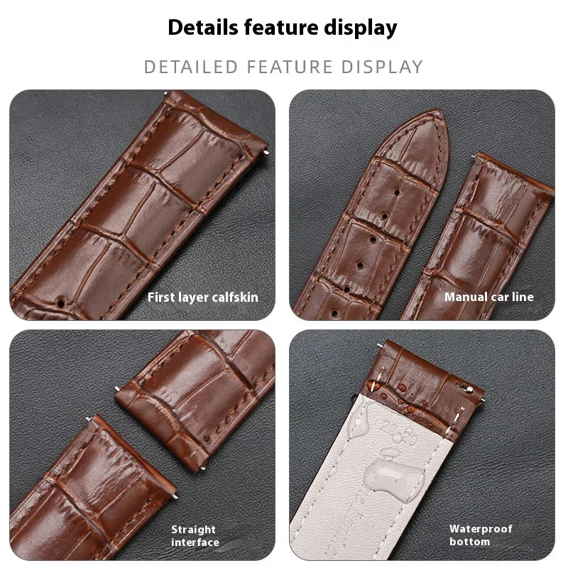 TicWatch Pro 5, Pro 3 & E3 Croc-Embossed Leather Band