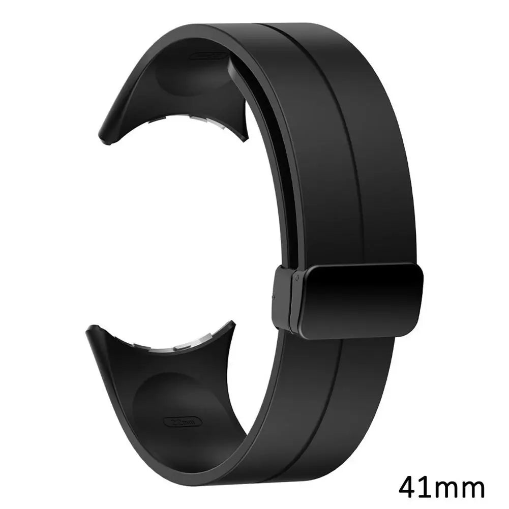 Google Pixel Watch Magnetic Silicone Folding Buckle Band