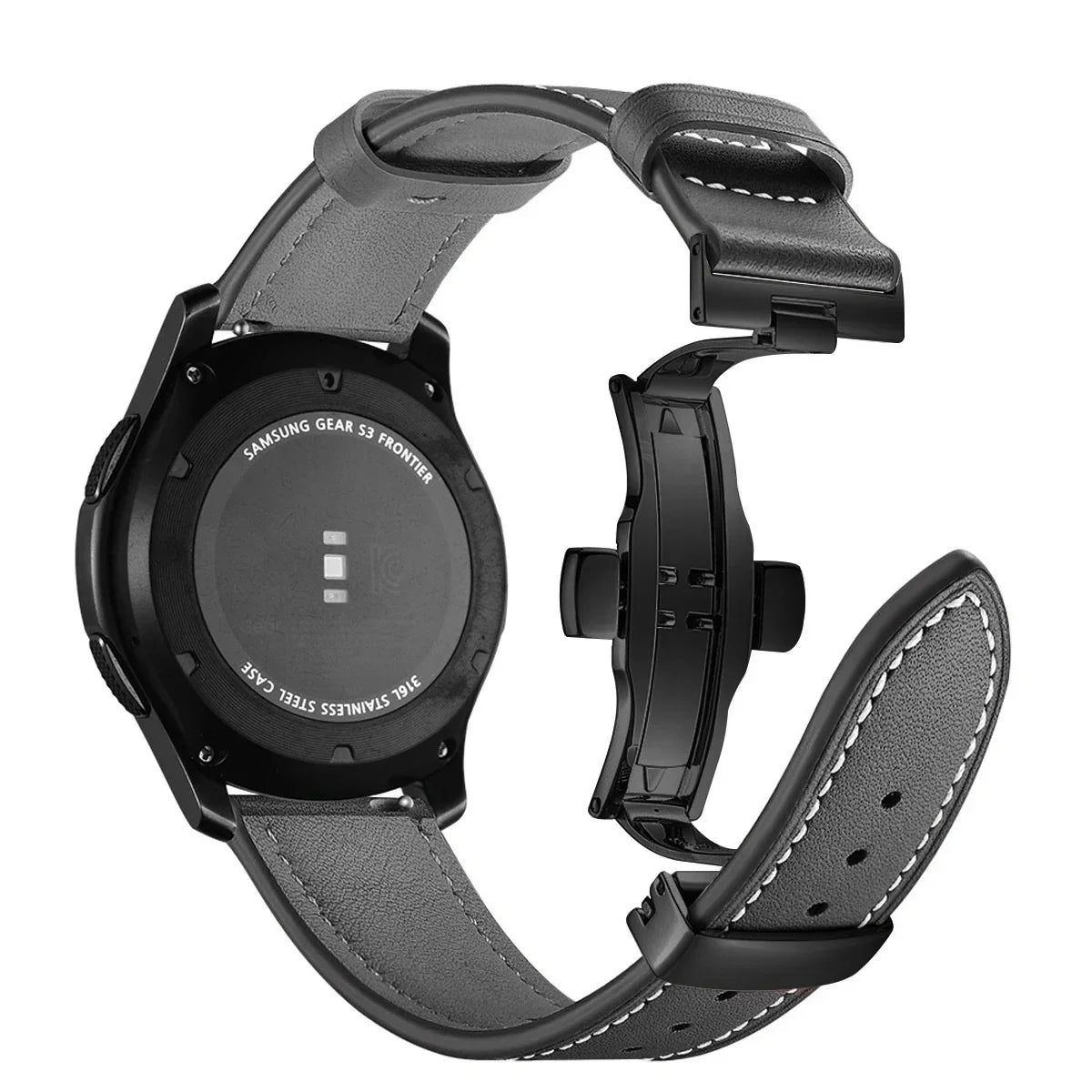 Google Pixel Watch 3/4 45mm Leather Butterfly Buckle Band