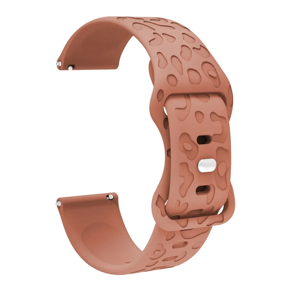 Samsung Galaxy Watch 7, 6, 5, 4 & FE Leopard Print Silicone Band