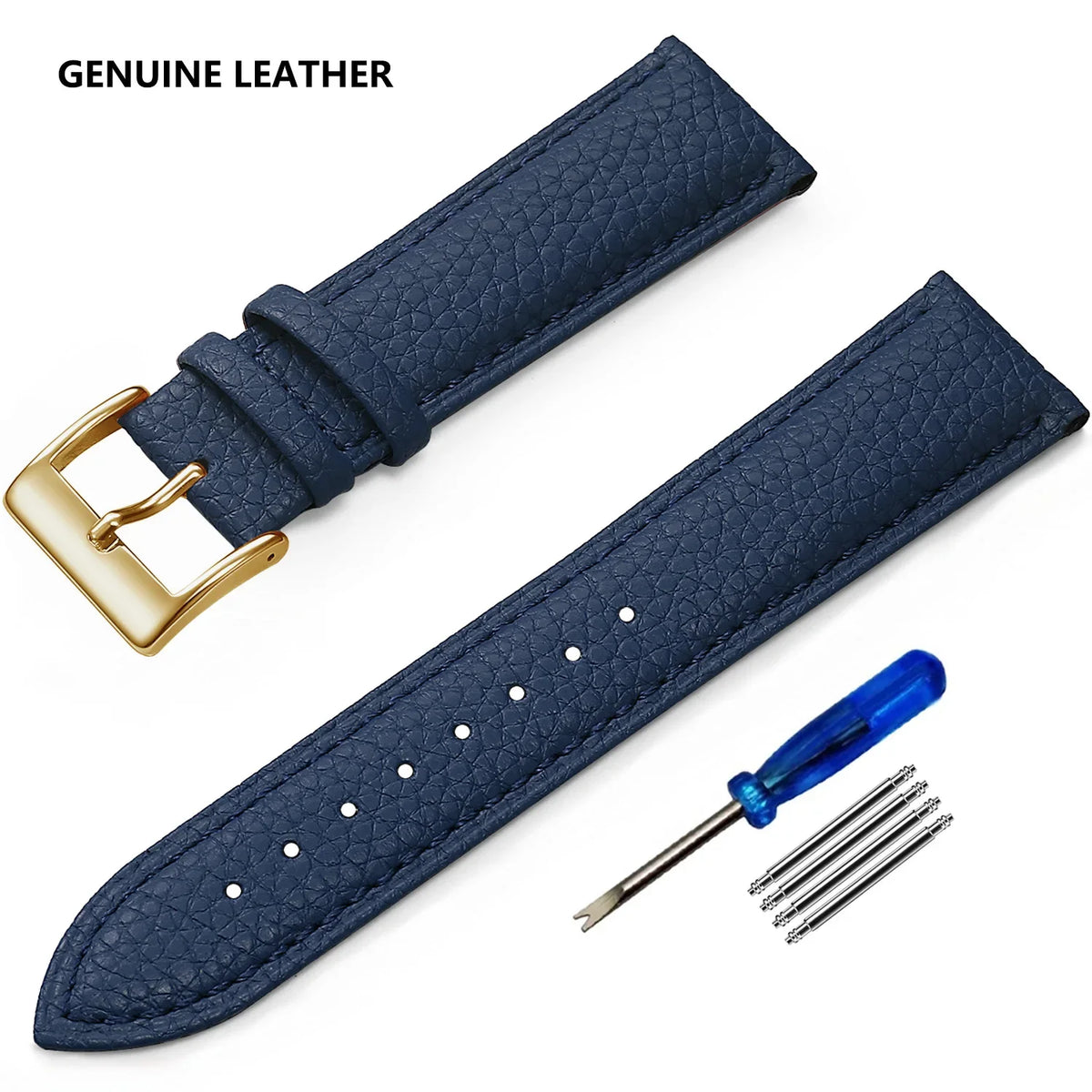 Motorola Moto Watch Grained Leather Band, Spring Bars & Tool