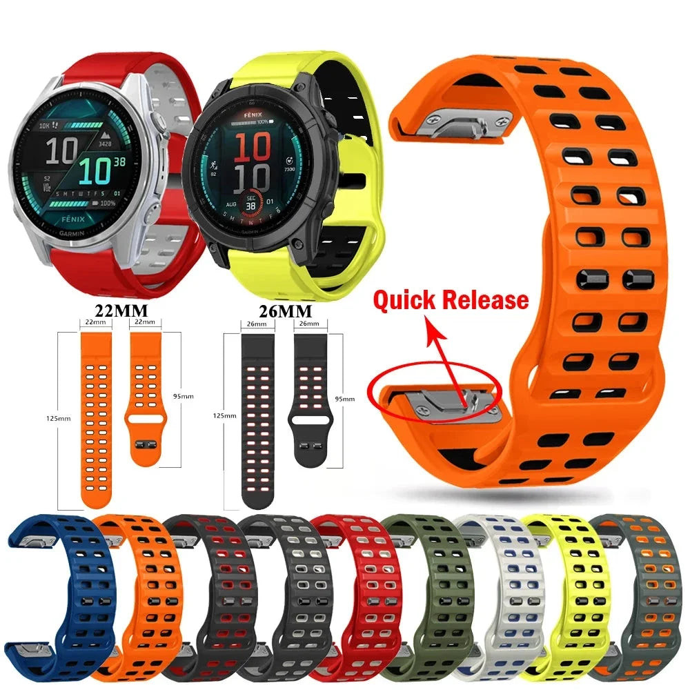 Garmin Silicone Smartwatch Band - QuickFit Sport Strap