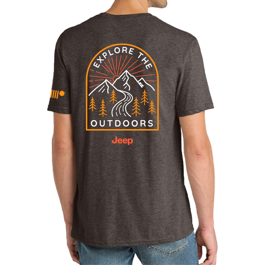 Mens Jeep® Explore The Outdoors T-Shirt - Heather Brown