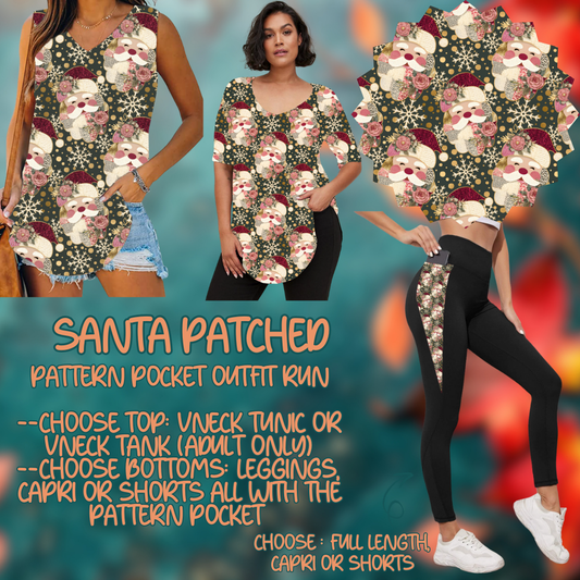 SANTA PATCHED - PATTERN POCKET OUTFIT RUN 14 CLOSING 10/4