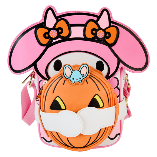 Loungefly Sanrio My Melody Pumpkin Crossbuddies® Cosplay Crossbody Bag with Coin Bag