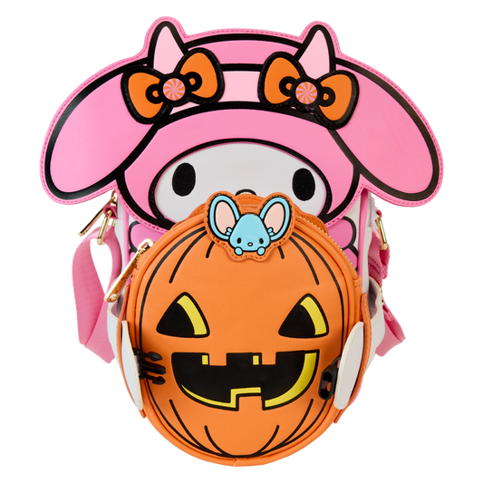 Loungefly Sanrio My Melody Pumpkin Crossbuddies® Cosplay Crossbody Bag with Coin Bag