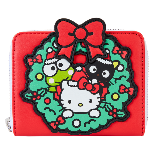 Loungefly Sanrio: Hello Kitty & Friends - Holiday Wreath Zip Around Wallet