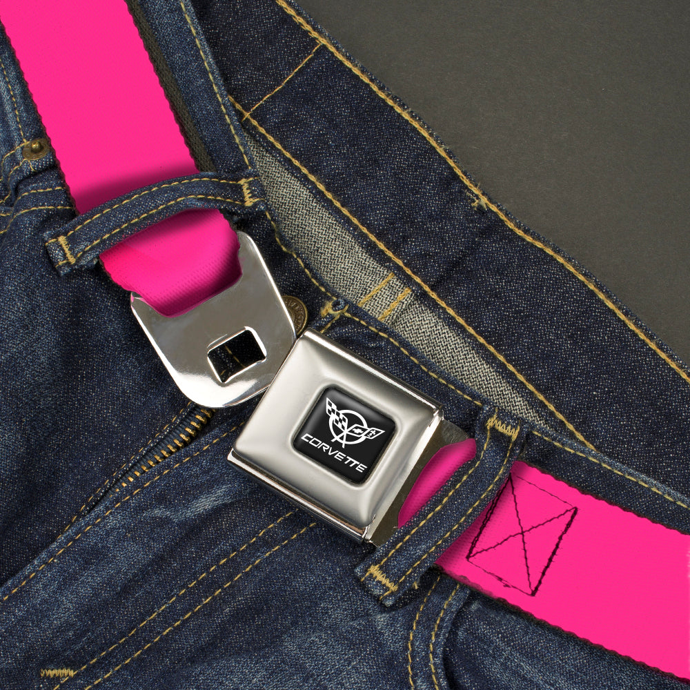 Corvette Seatbelt Belt - Neon Pink Webbing