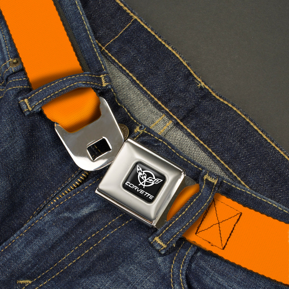 Corvette Seatbelt Belt - Orange Webbing