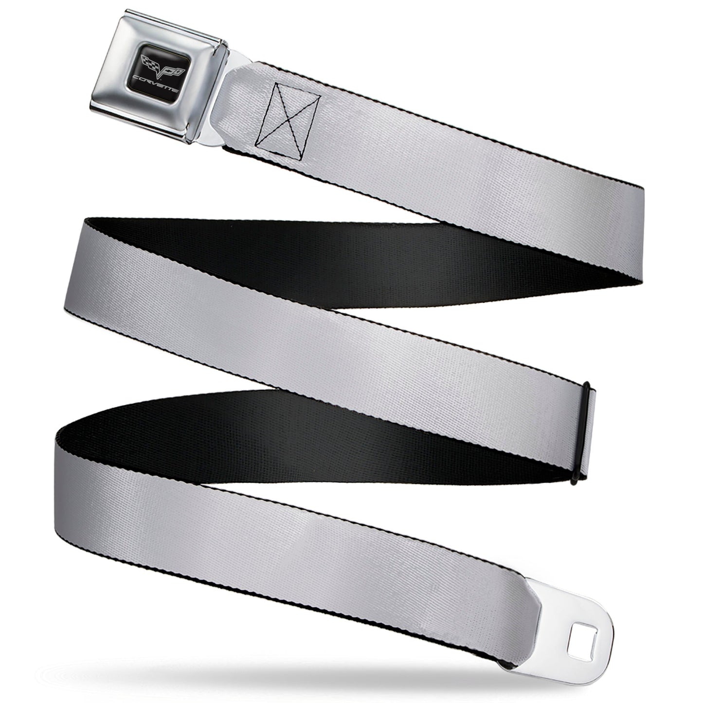 C6 Seatbelt Belt - Silver Webbing