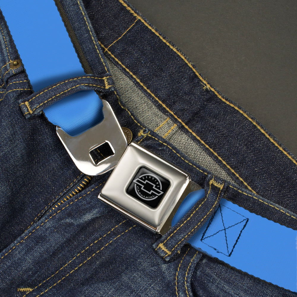 Chevy Seatbelt Belt - Baby Blue Webbing