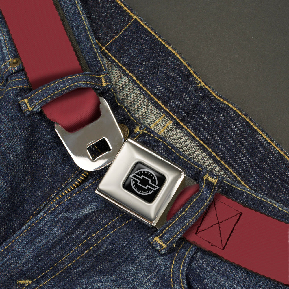 Chevy Seatbelt Belt - Burgundy Webbing