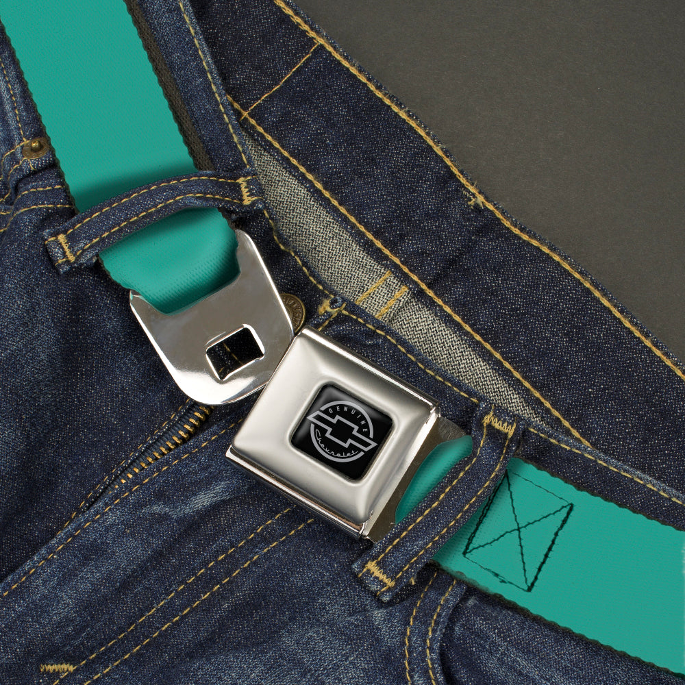 Chevy Seatbelt Belt - Teal Webbing