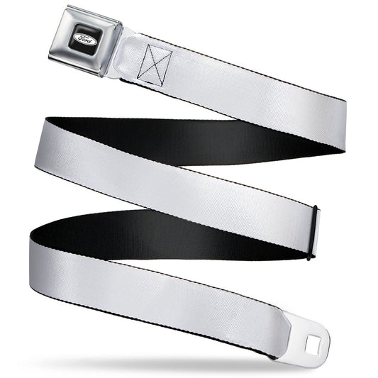 Ford Emblem Seatbelt Belt - White Webbing