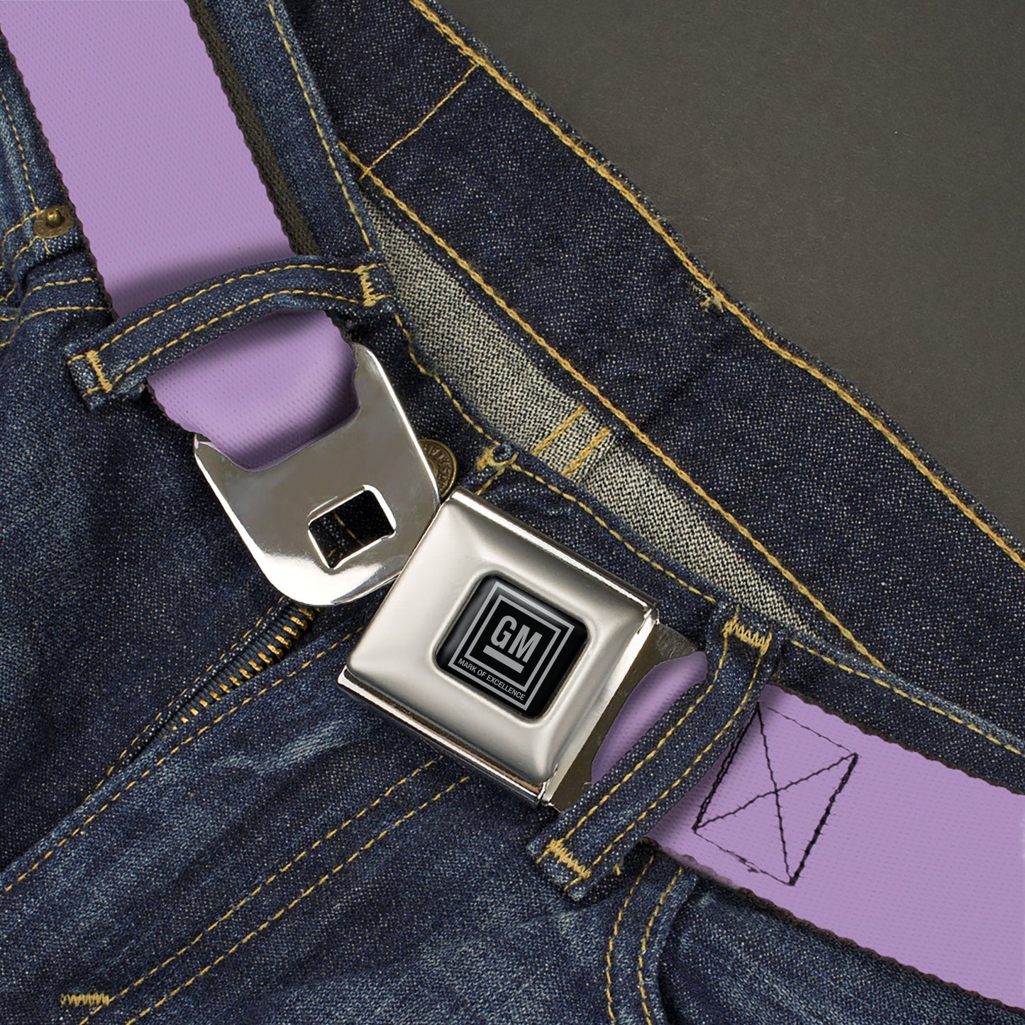 GM Seatbelt Belt - Lavender Webbing