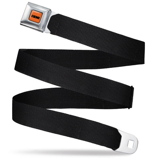 HEMI 426 Logo Full Color Orange/Black - 
 Seatbelt Belt - Black Webbing
