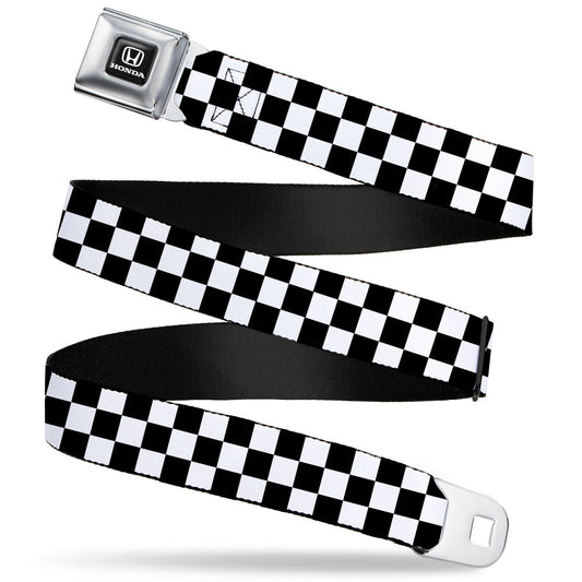 Honda Seatbelt Belt - Checker Black/White Webbing