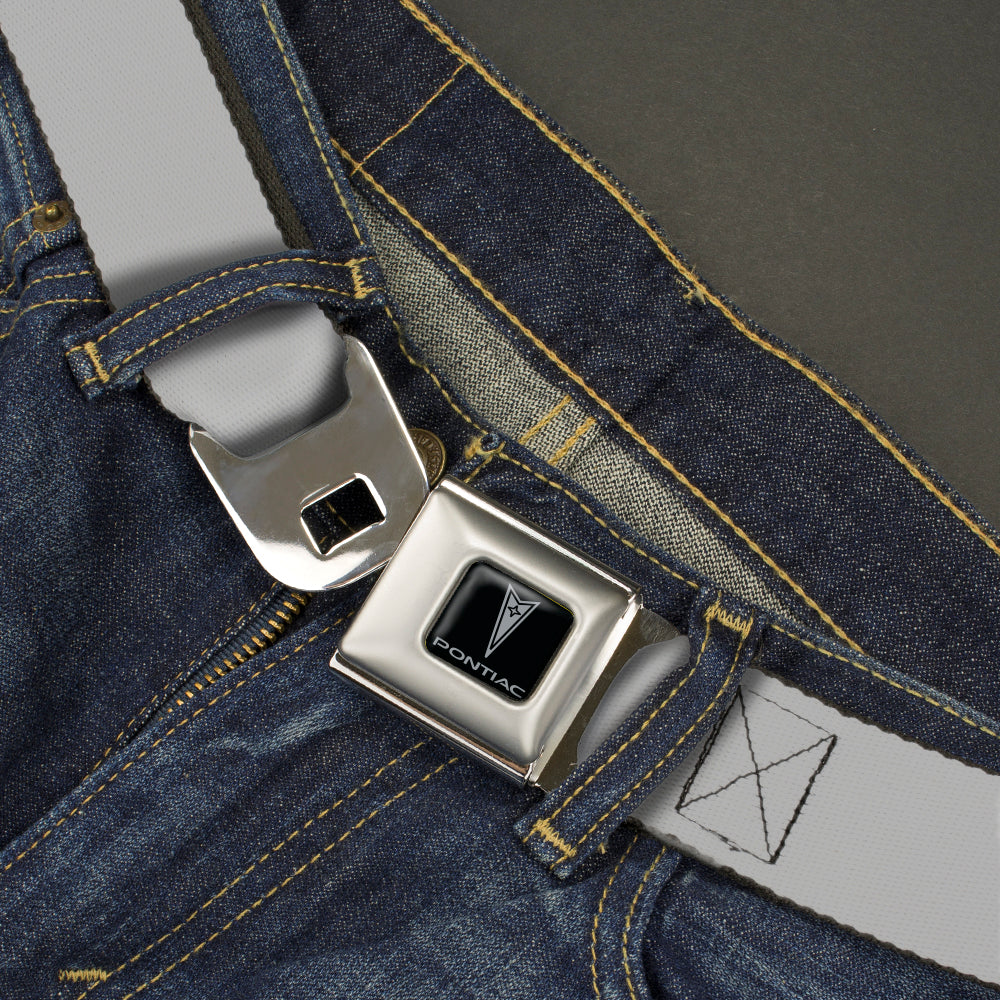 Pontiac Seatbelt Belt - Silver Webbing