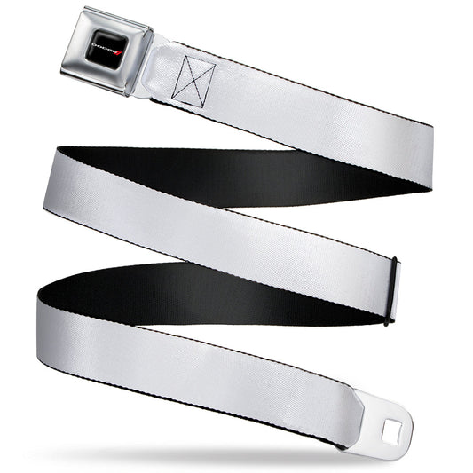 Dodge Red Rhombus Seatbelt Belt - White Webbing