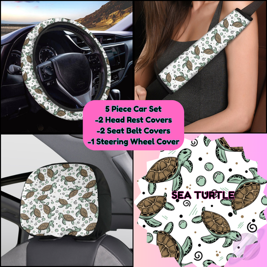 5 PIECE CAR SET-SEA TURTLE-PREORDER CLOSING 9/5