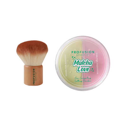 Matcha Love Correcting Powder & Kabuki Brush