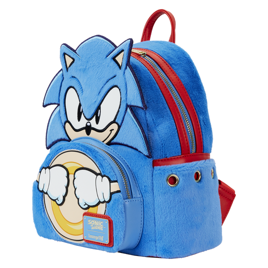Loungefly Sonic the Hedgehog Classic Cosplay Plush Mini Backpack
