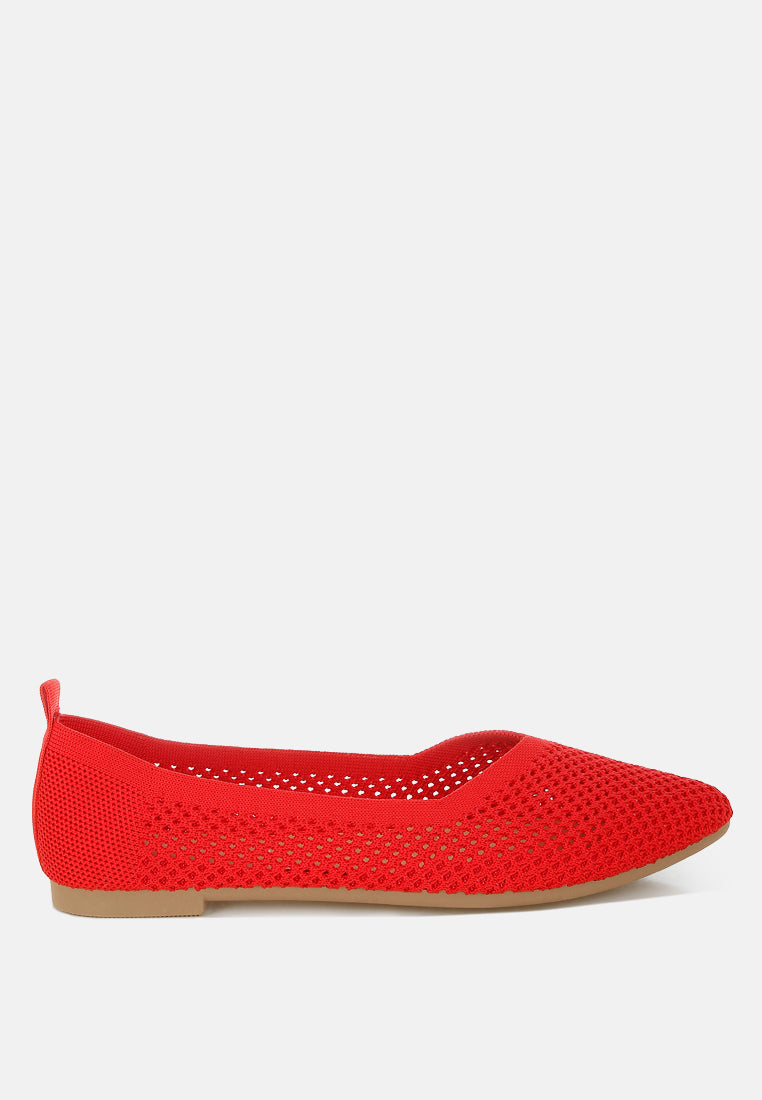Selaris Fly Knit Slip On Ballerinas