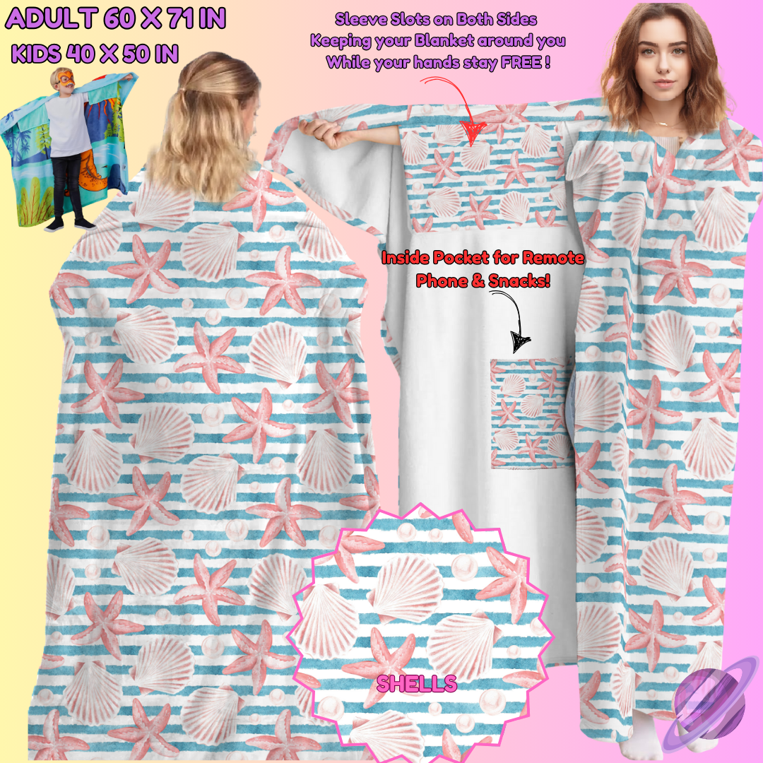 WEARABLE THROW RUN-SHELLS-PREORDER CLOSING 8/31-  ETA LATE NOV./EARLY DEC.