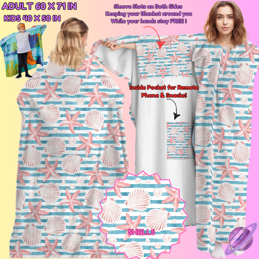 WEARABLE THROW RUN-SHELLS-PREORDER CLOSING 8/31-  ETA LATE NOV./EARLY DEC.