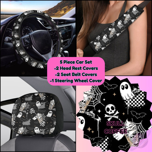 5 PIECE CAR SET-SKULL COFFEE-PREORDER CLOSING 9/5