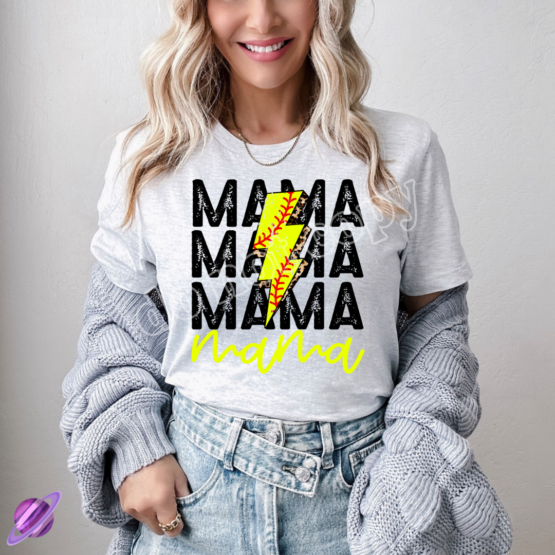 Mama Lightning Softball Tee