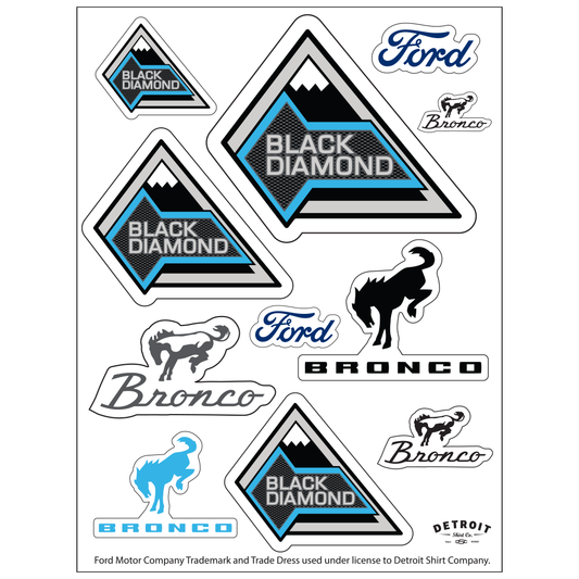 Sticker - Ford Bronco Black Diamond - Sheet