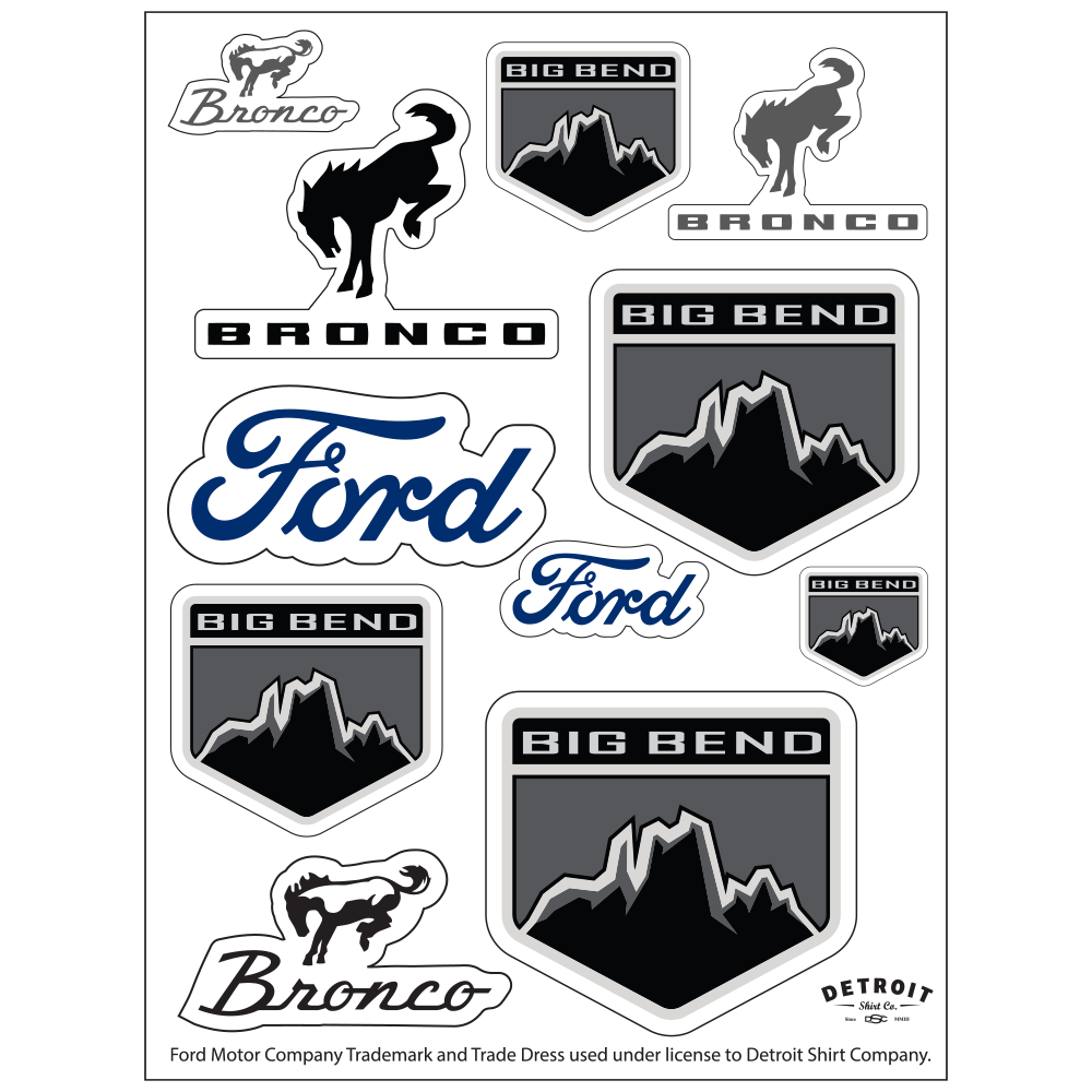 Sticker - Ford Bronco Big Bend - Sheet