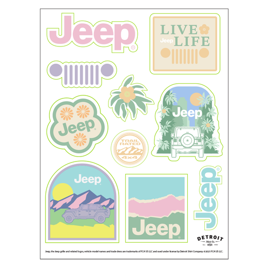 Sticker - Jeep® Pastel - Sheet