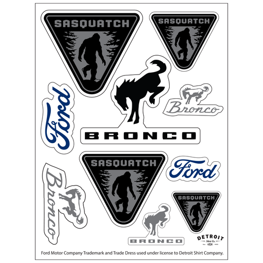 Sticker - Ford Bronco Sasquatch - Sheet