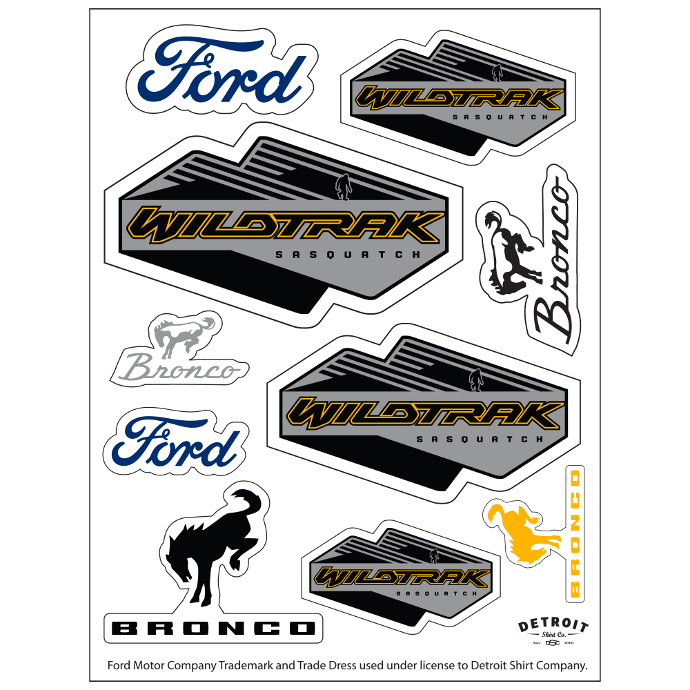 Sticker - Ford Bronco Wildtrak - Sheet