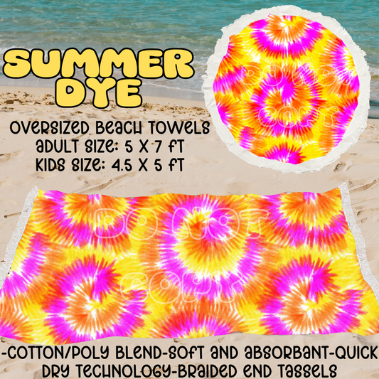 Summer Dye -OVERSIZED BEACH TOWEL 6-PREORDER CLOSING 3/20