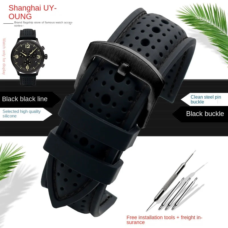 Motorola Moto Silicone Sport Watch Band, Breathable Rubber Strap