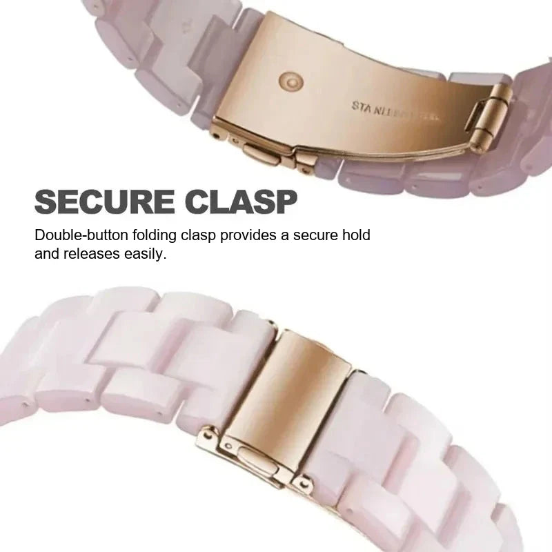 Samsung Galaxy Resin Link Watch Band - Tortoise Women Watch8/Watch8 Classic/Watch9 Ultra/Ultra2