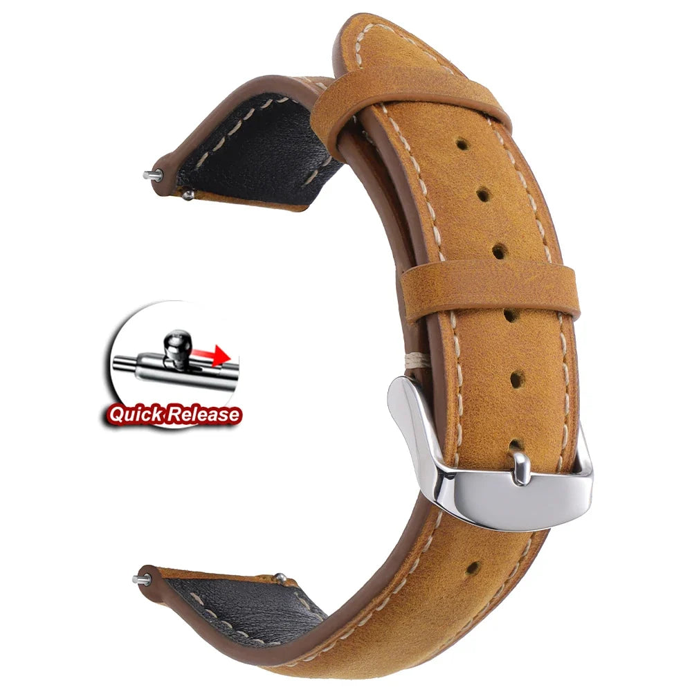 Motorola Moto Watch Vintage Stitched Leather Band