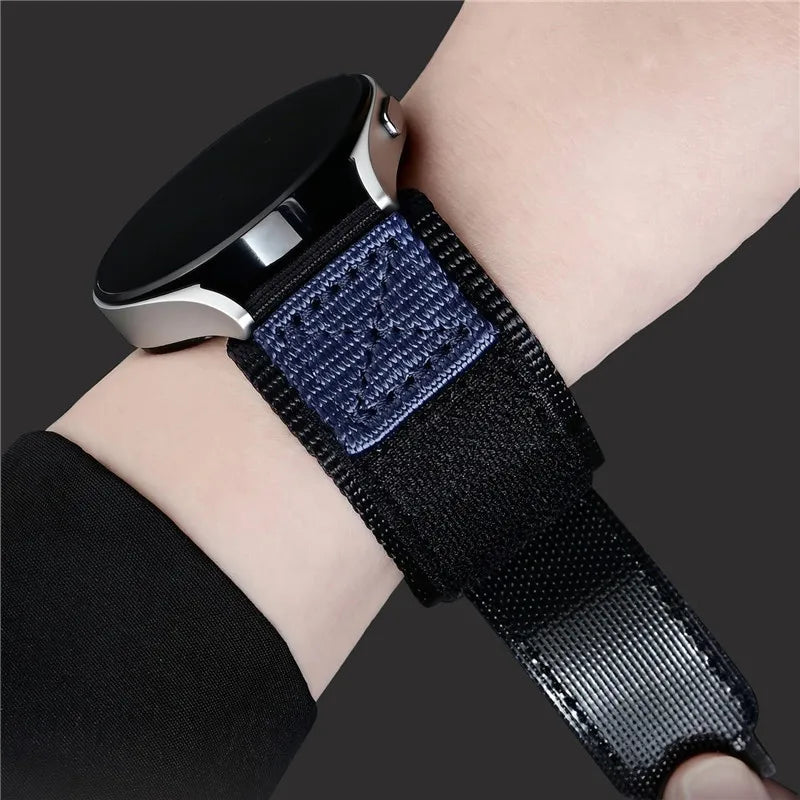 Samsung Galaxy Watch 7, 6, 5, 4 & FE Hook-and-Loop Nylon Sport Band