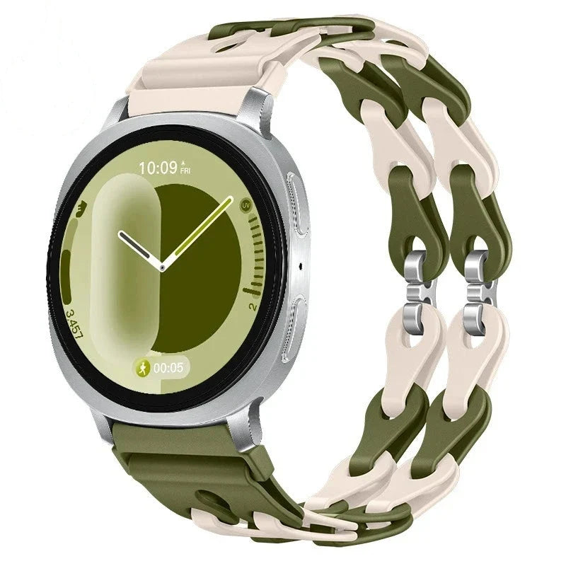 Samsung Galaxy Silicone Chain Watch Band – Watch8/Watch8 Classic/Watch9/Ultra/Ultra2 Multi