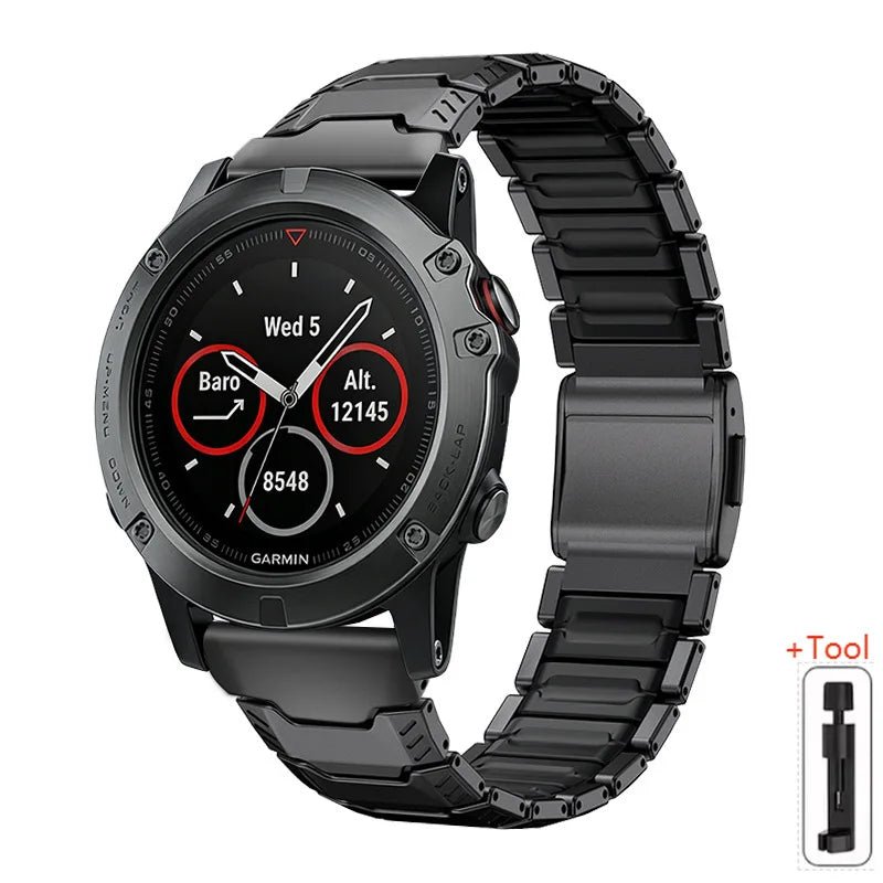 Garmin Titanium Magnetic Smartwatch Band