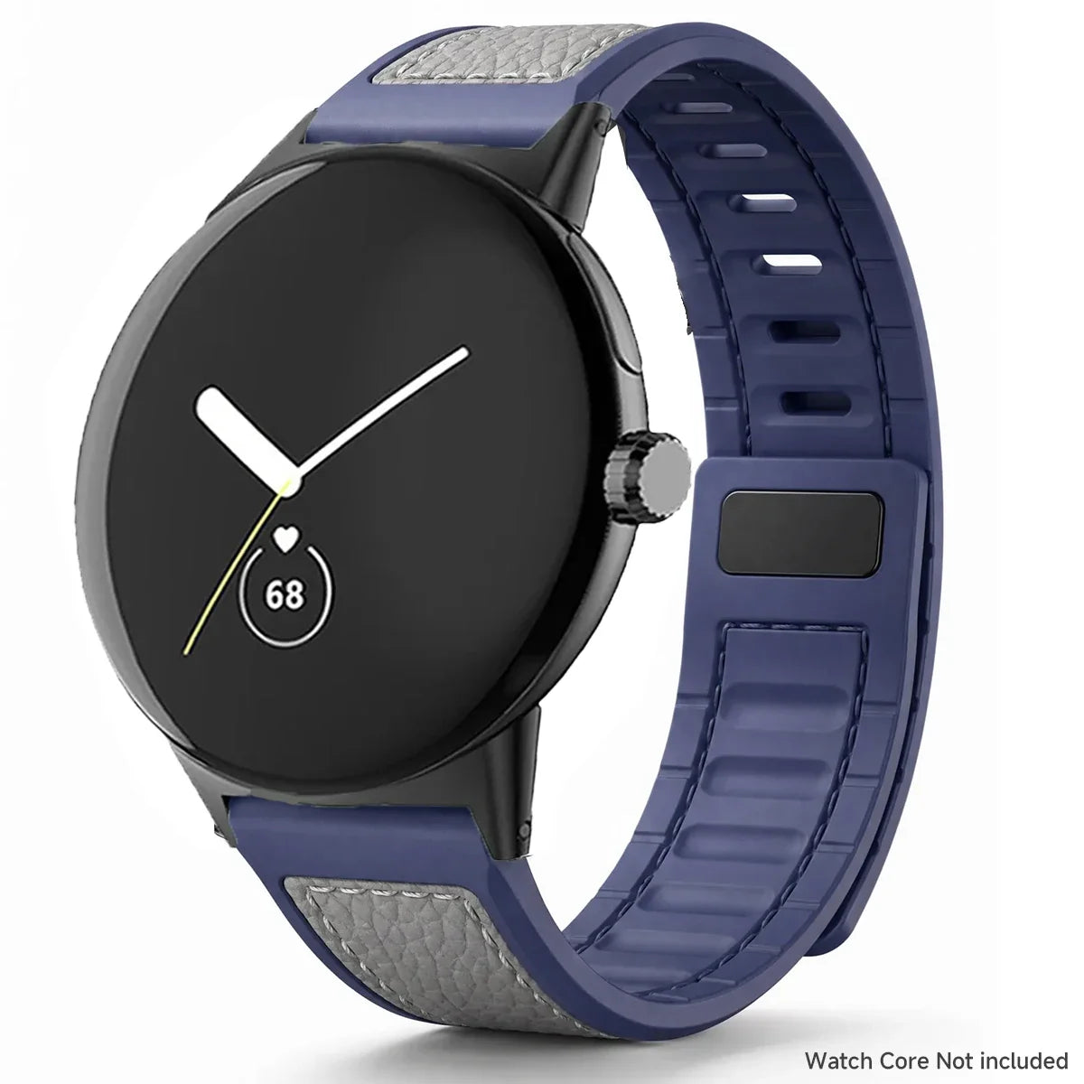 Google Pixel Watch 45mm Magnetic Litchi Leather Band