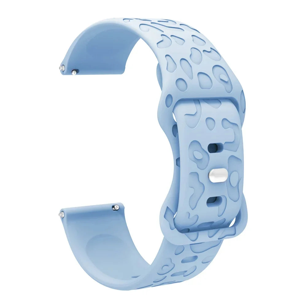 Samsung Galaxy Watch 7, 6, 5, 4 & FE Leopard Print Silicone Band