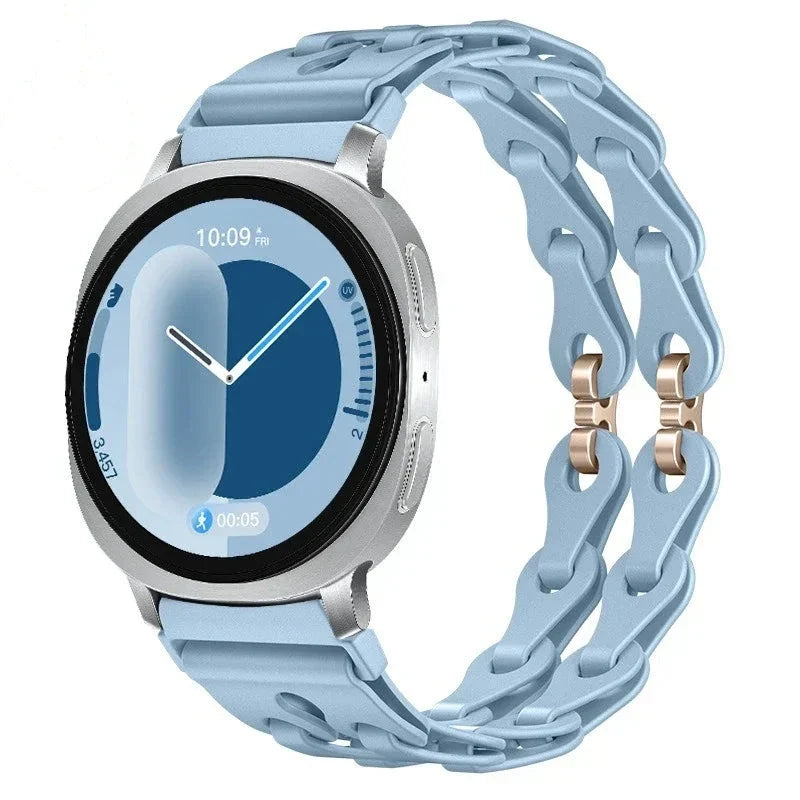 Samsung Galaxy Silicone Chain Watch Band – Watch8/Watch8 Classic/Watch9/Ultra/Ultra2 Multi