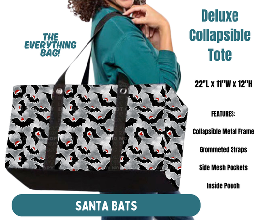 Preorder! Closes 8/13. ETA Nov. Santa Bats Collapsible Tote